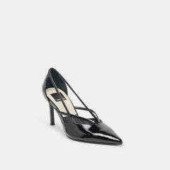 Dolce Vita SHOES | Kaine Midnight Crinkle Patent Leather Heels