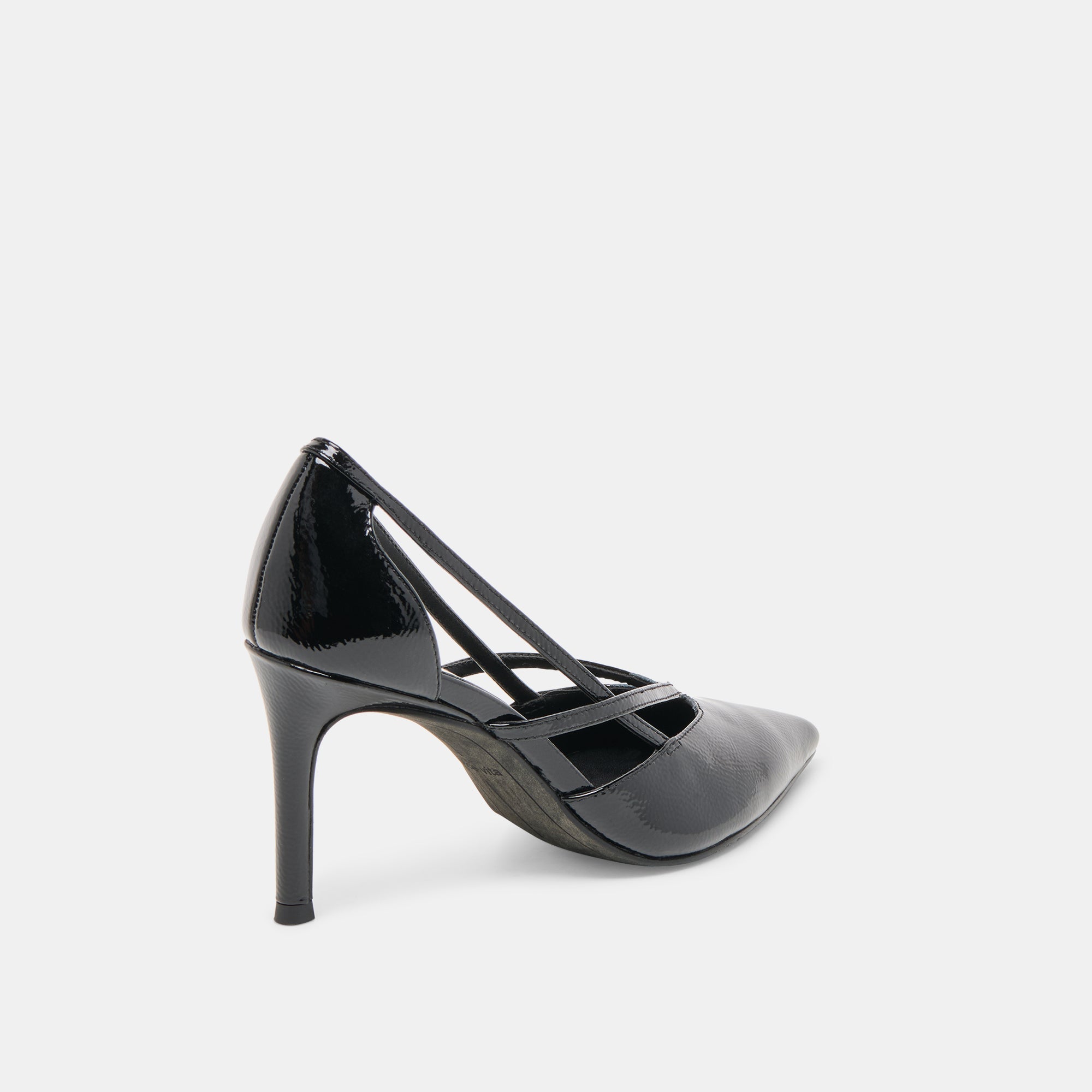 Dolce Vita SHOES | Kaine Midnight Crinkle Patent Leather Heels