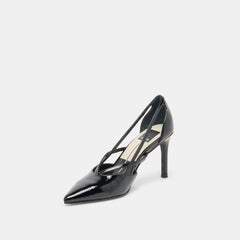 Dolce Vita SHOES | Kaine Midnight Crinkle Patent Leather Heels
