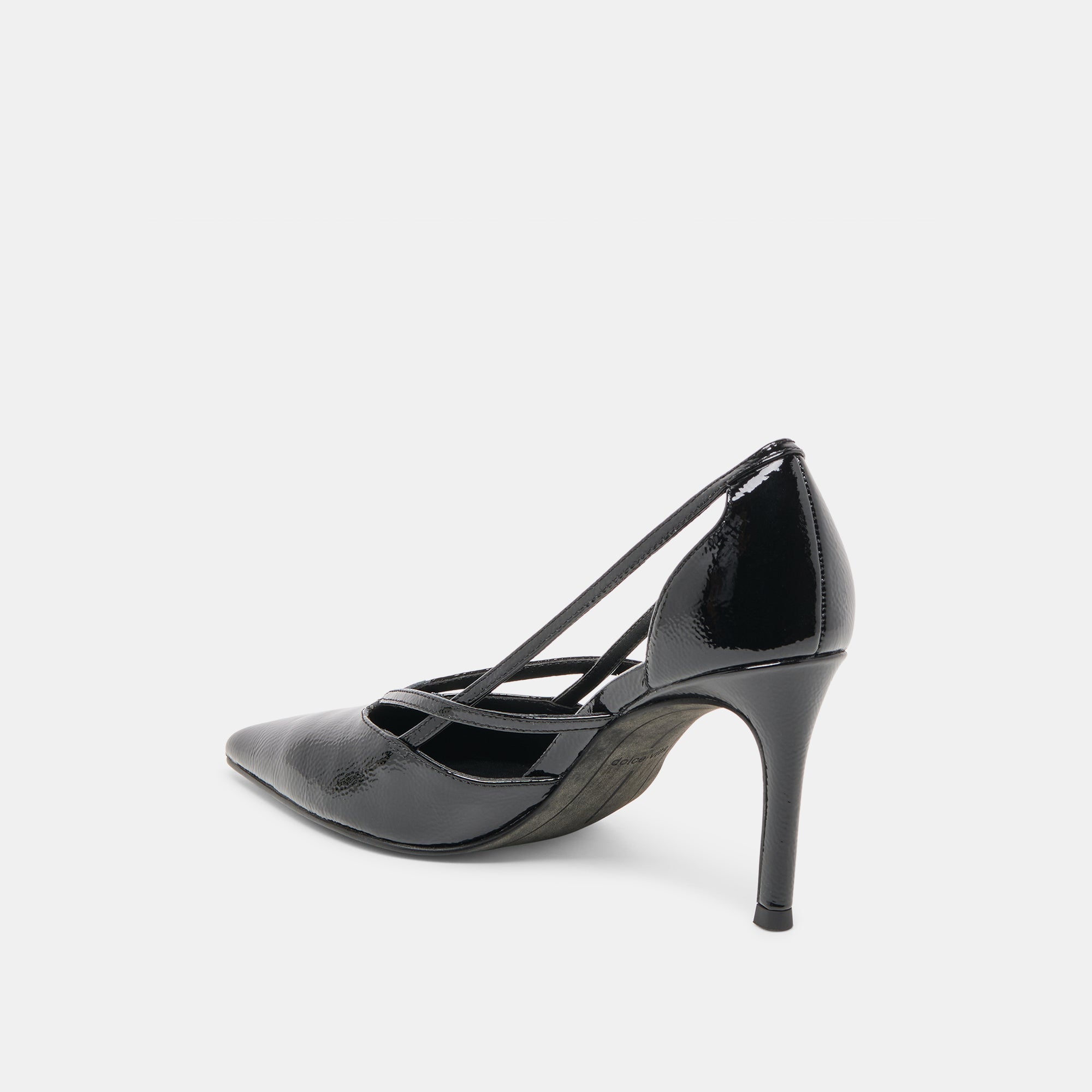 Dolce Vita SHOES | Kaine Midnight Crinkle Patent Leather Heels