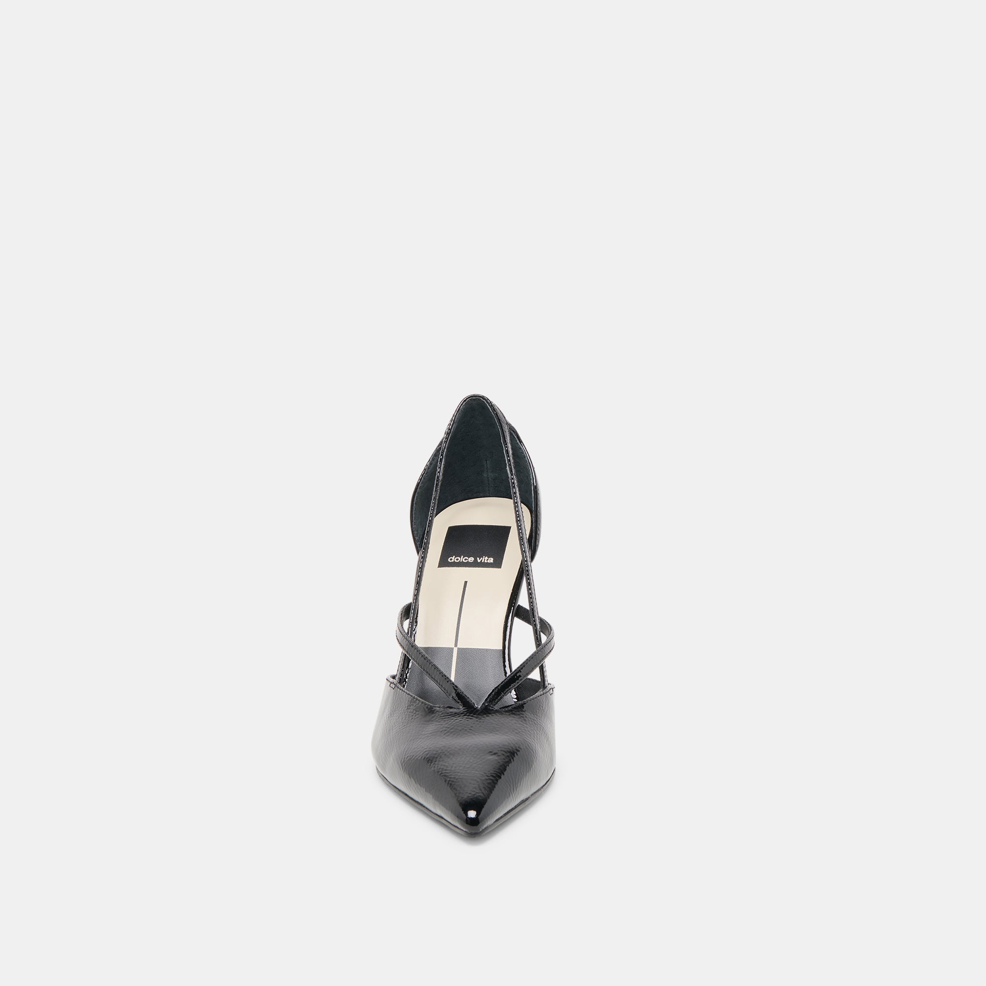 Dolce Vita SHOES | Kaine Midnight Crinkle Patent Leather Heels