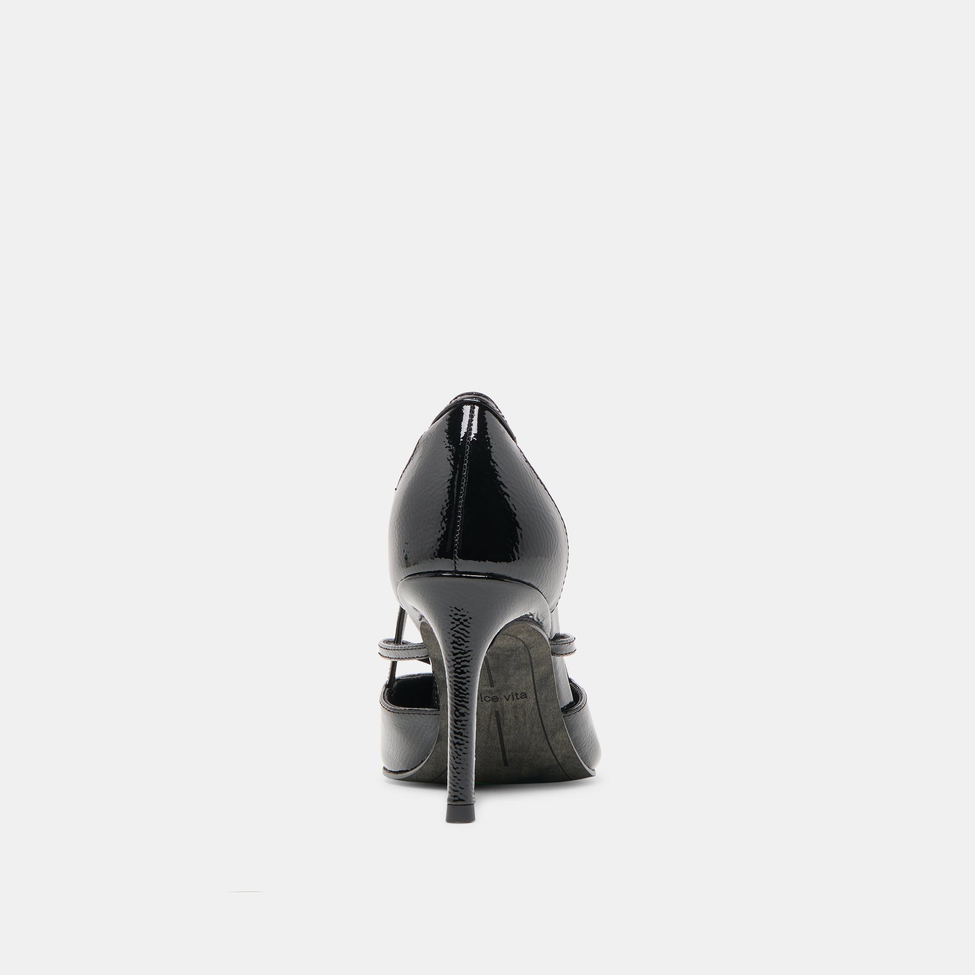 Dolce Vita SHOES | Kaine Midnight Crinkle Patent Leather Heels