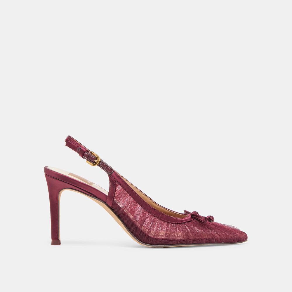 Dolce Vita SHOES | Yela Cranberry Tulle Heels