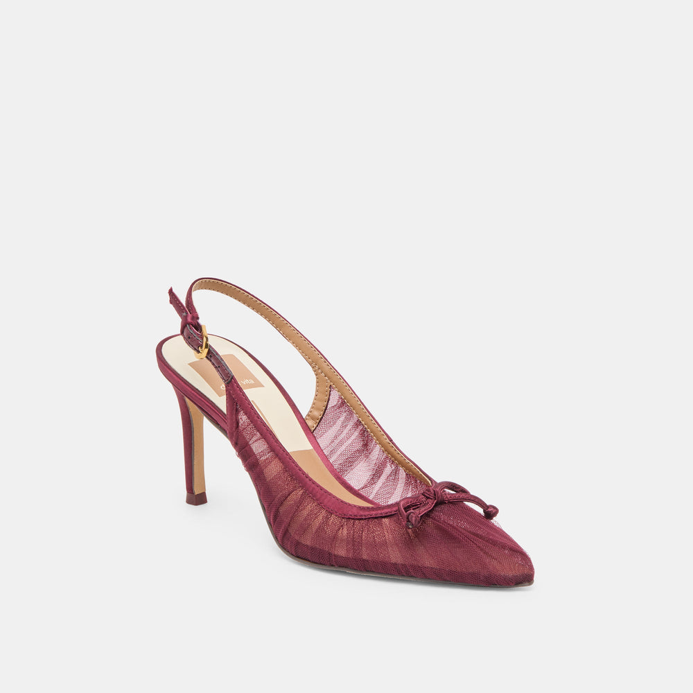 Dolce Vita SHOES | Yela Cranberry Tulle Heels