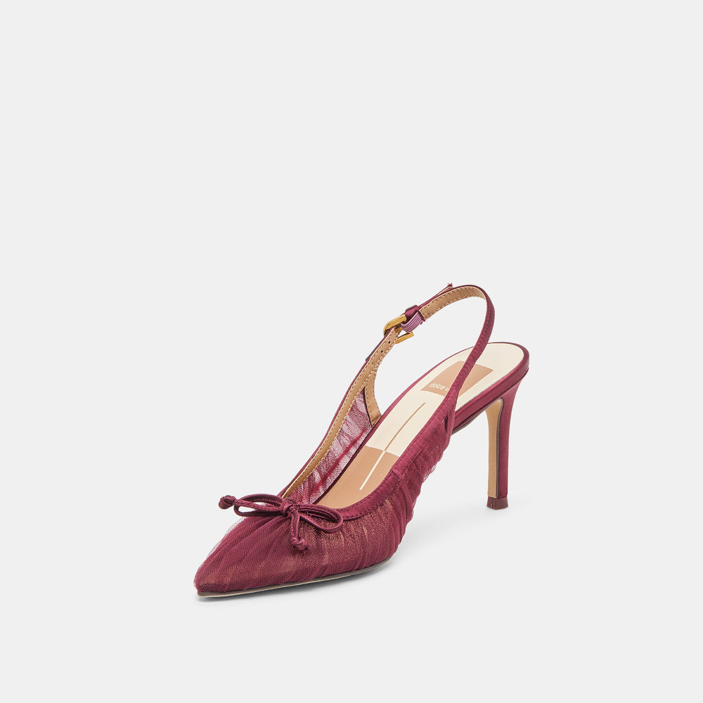 Dolce Vita SHOES | Yela Cranberry Tulle Heels