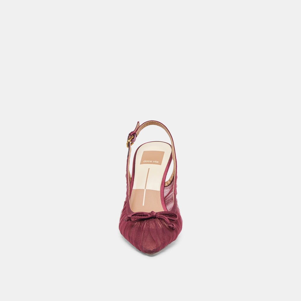 Dolce Vita SHOES | Yela Cranberry Tulle Heels