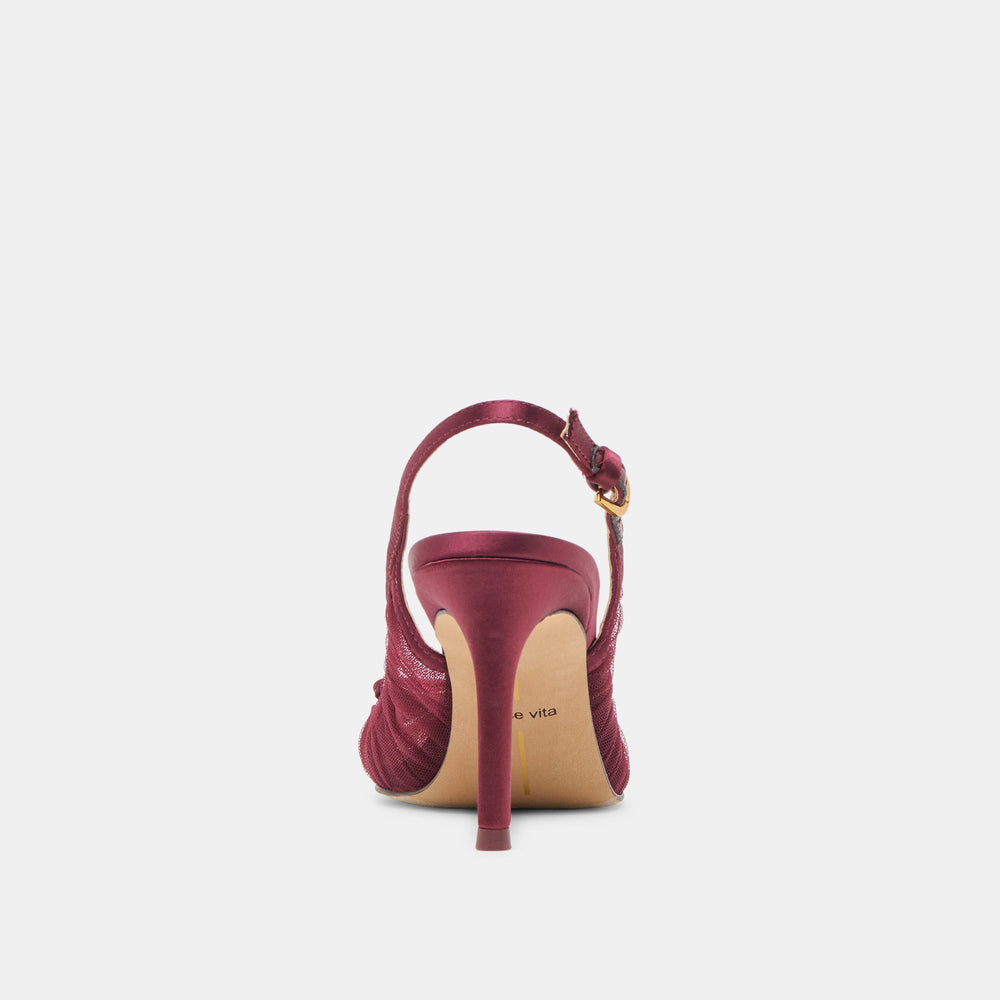 Dolce Vita SHOES | Yela Cranberry Tulle Heels