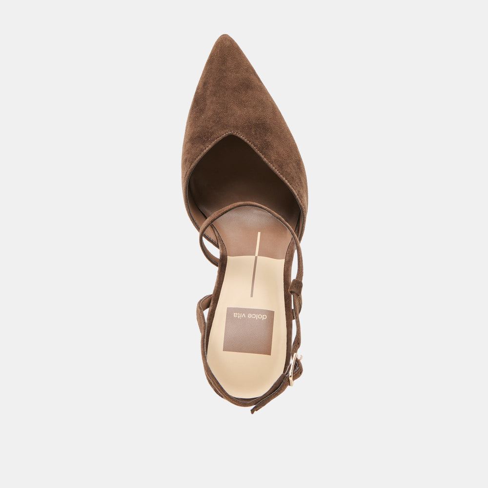 Dolce Vita SHOES | Kamra Dk Brown Suede Heels