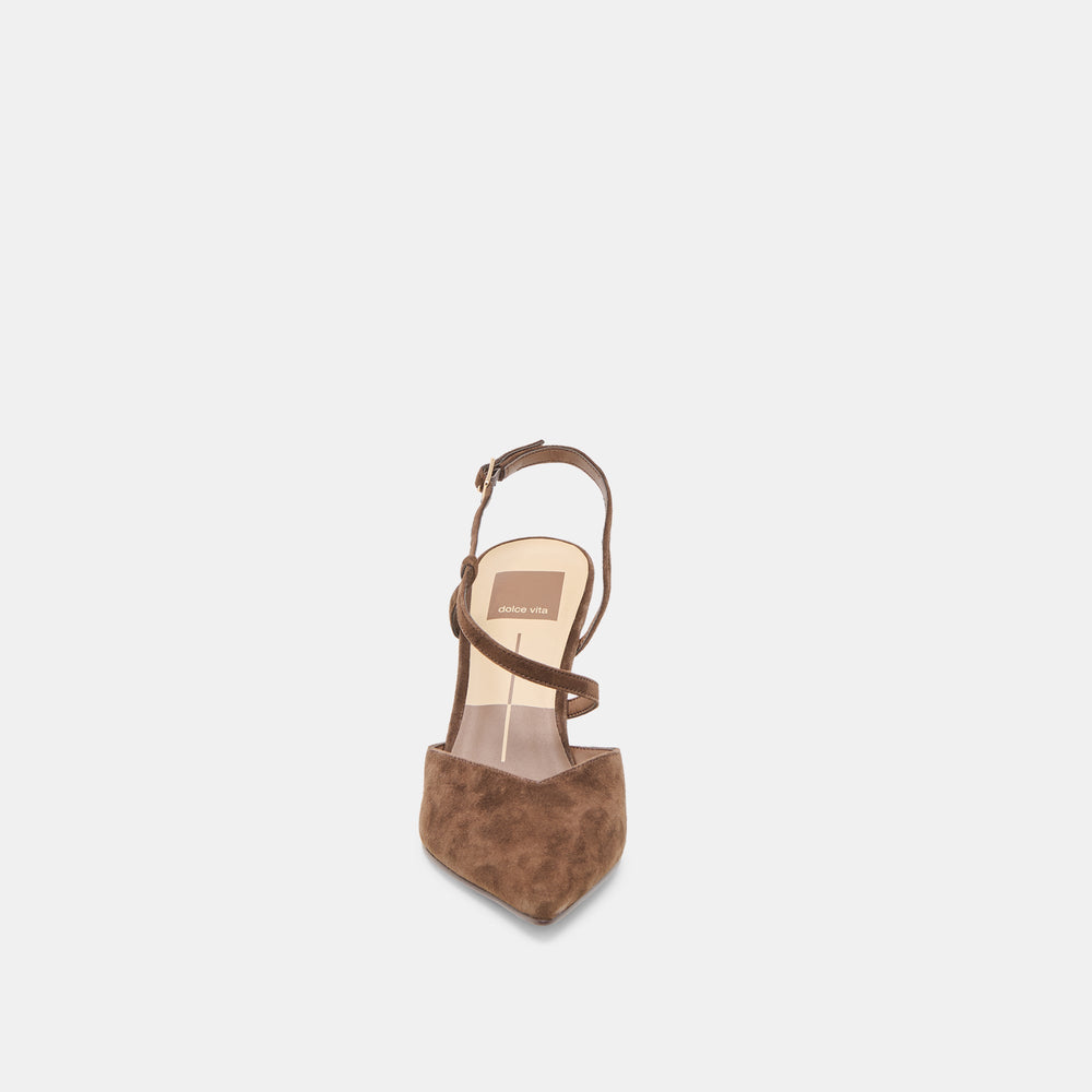 Dolce Vita SHOES | Kamra Dk Brown Suede Heels