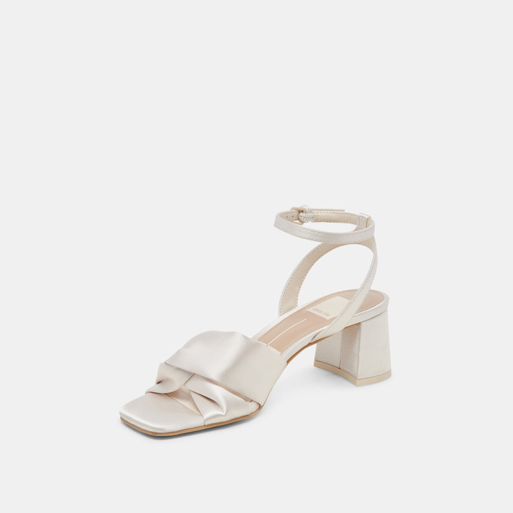 Dolce Vita SHOES | Brenna Ivory Satin Heels