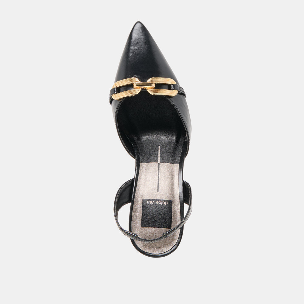 Dolce Vita SHOES | Malik Midnight Crinkle Patent Heels