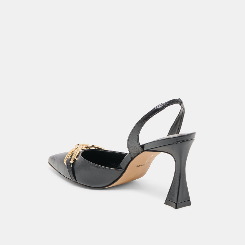 Dolce Vita SHOES | Malik Midnight Crinkle Patent Heels