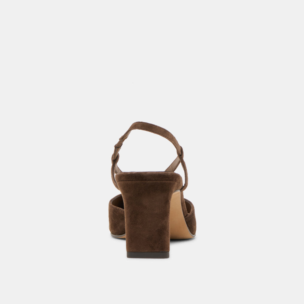 Dolce Vita SHOES | Ginay Dk Brown Suede Heels