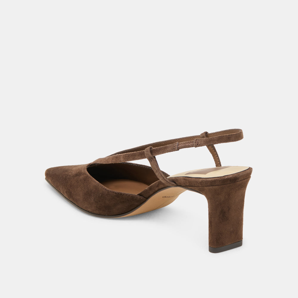 Dolce Vita SHOES | Ginay Dk Brown Suede Heels
