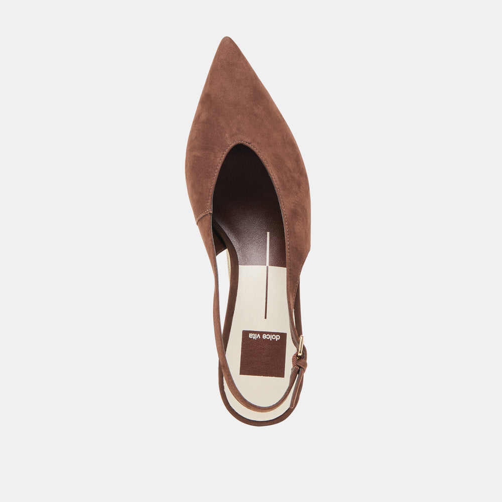 Dolce Vita SHOES | Alenna Dk Brown Suede Heels