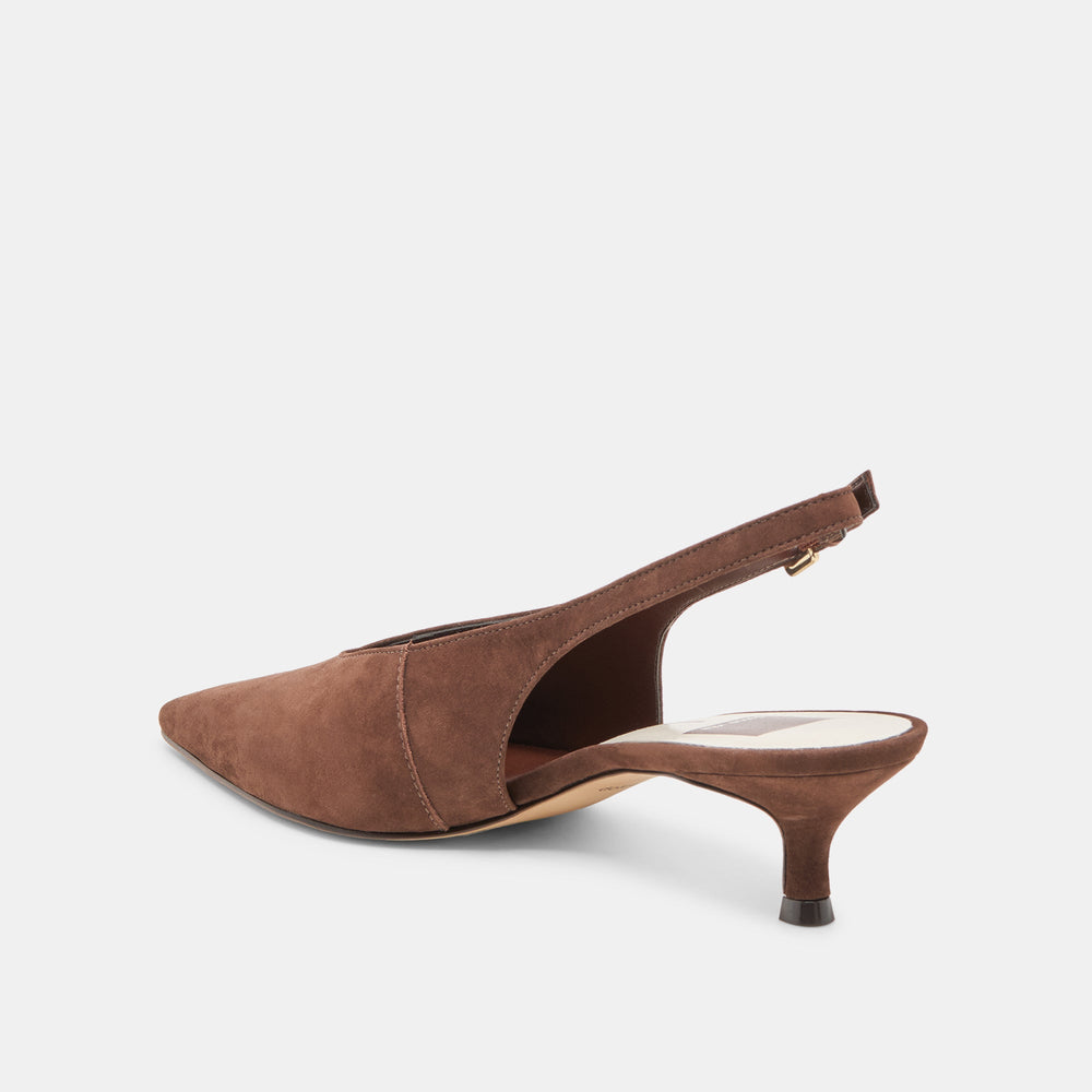 Dolce Vita SHOES | Alenna Dk Brown Suede Heels