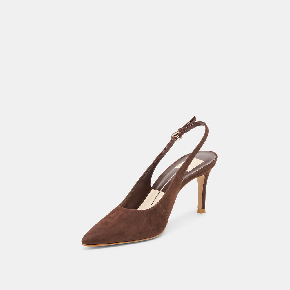 Dolce Vita SHOES | Elasi Dk Brown Nubuck Heels