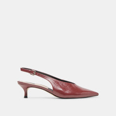 Dolce Vita SHOES | Alenna Oxblood Crinkle Heels