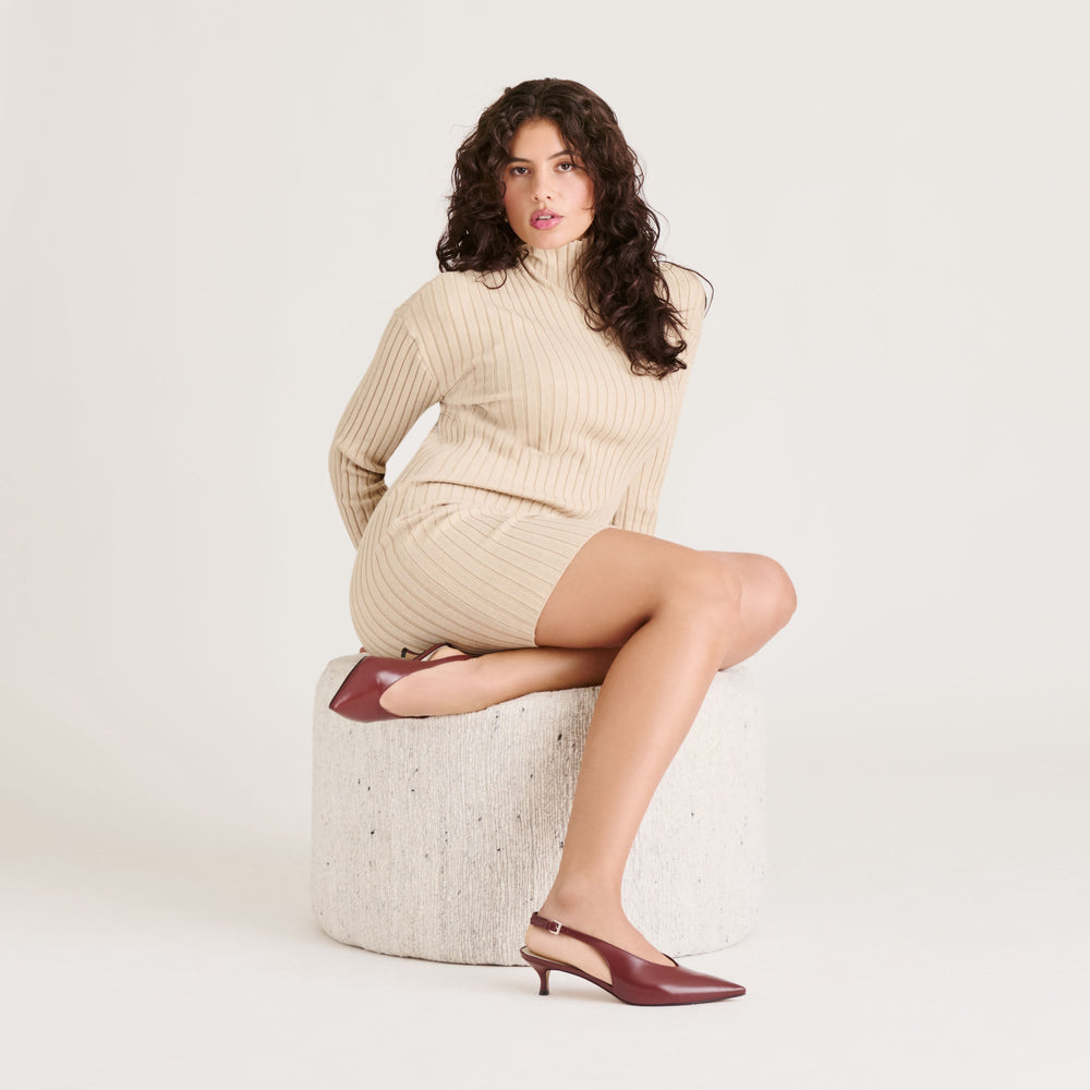 Dolce Vita SHOES | Alenna Oxblood Crinkle Heels
