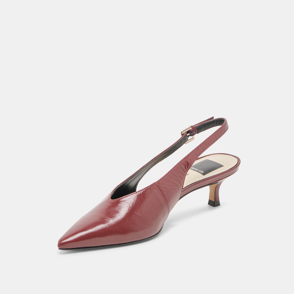 Dolce Vita SHOES | Alenna Oxblood Crinkle Heels