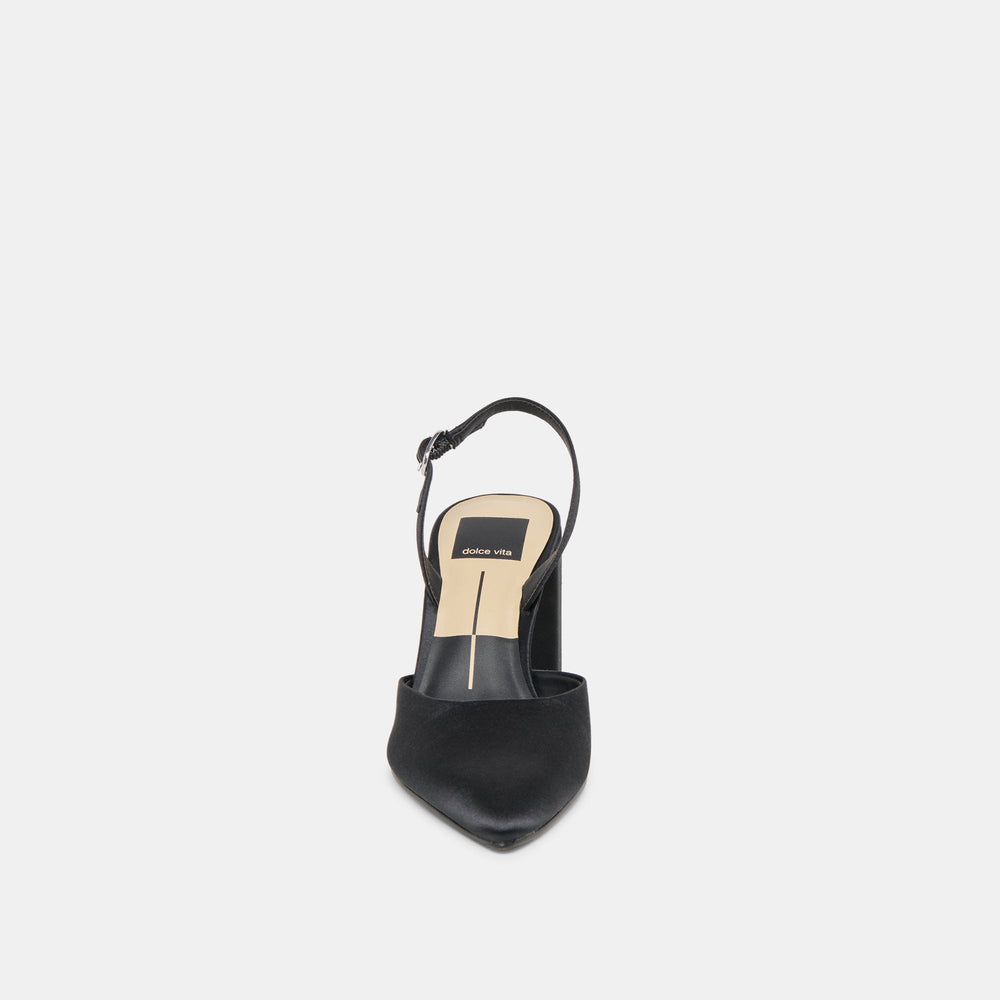 Dolce Vita SHOES | Carel Onyx Satin High Heels