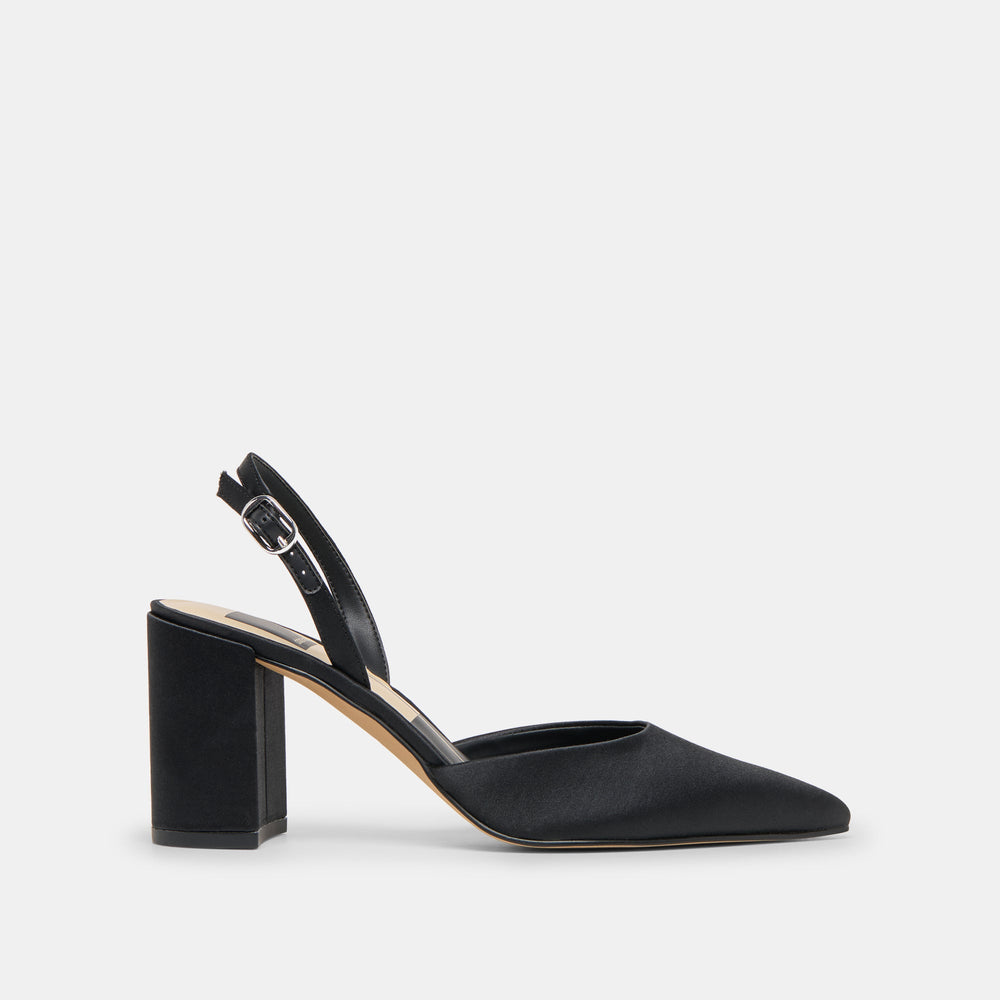 Dolce Vita SHOES | Carel Onyx Satin High Heels