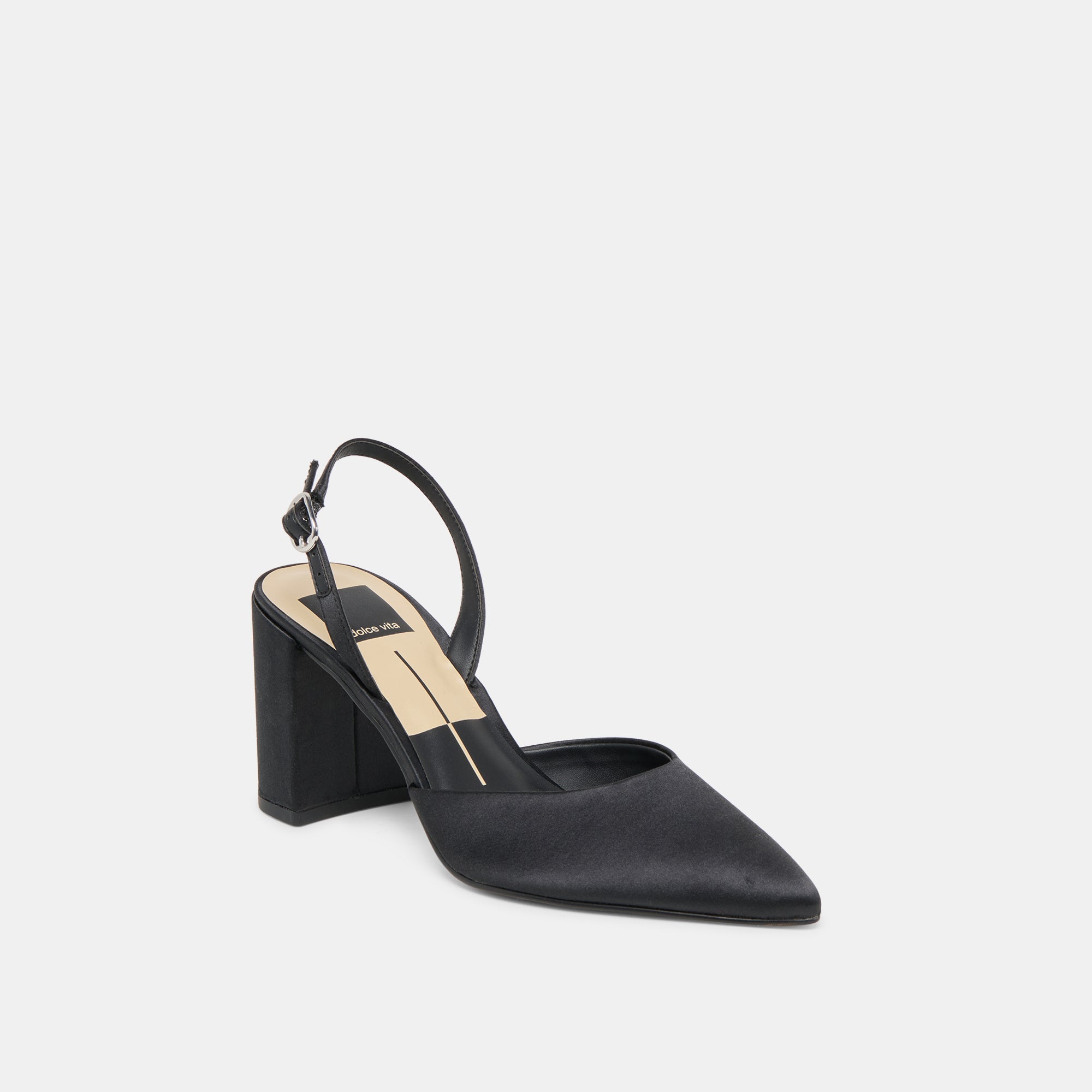 Dolce Vita SHOES | Carel Onyx Satin High Heels