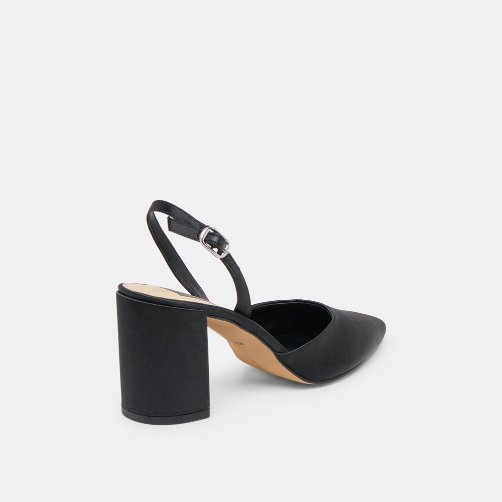 Dolce Vita SHOES | Carel Onyx Satin High Heels