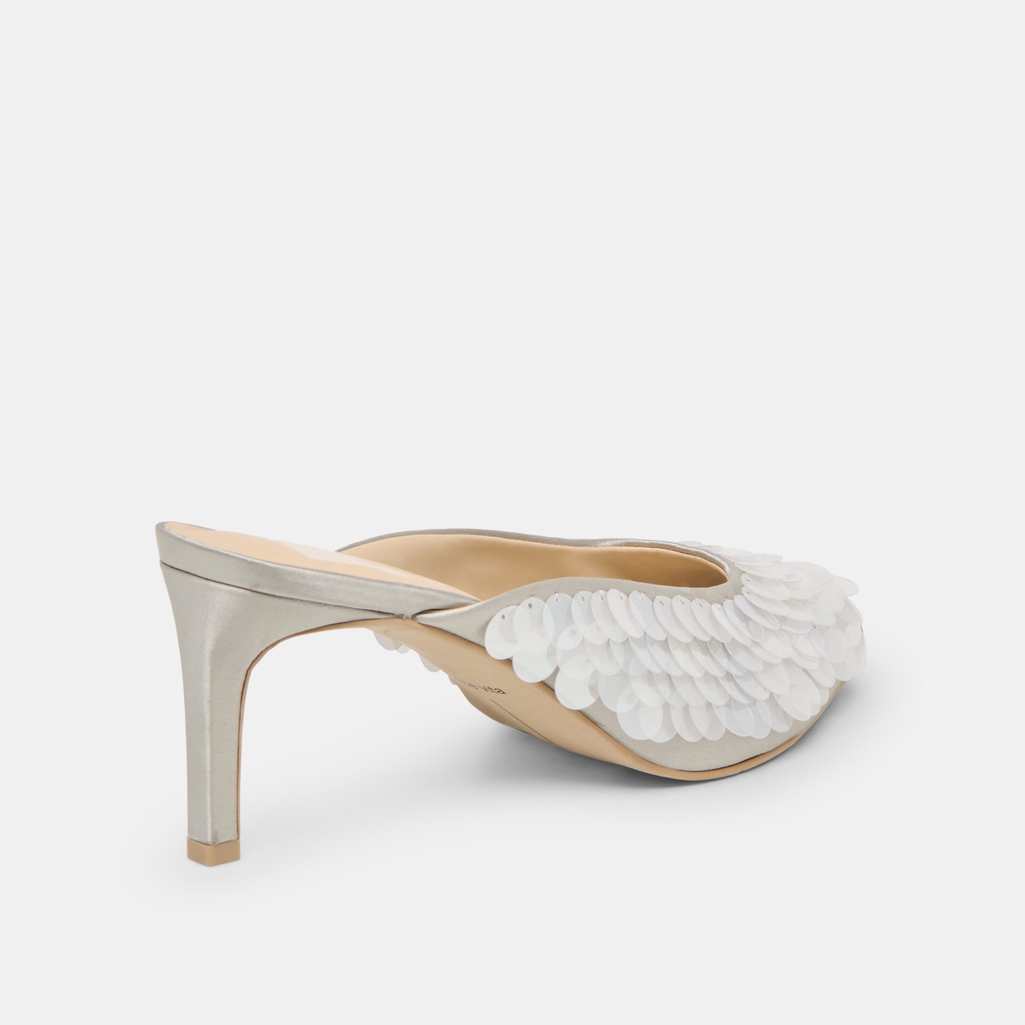 Dolce Vita SHOES | Samary Confetti Silver Satin Heels