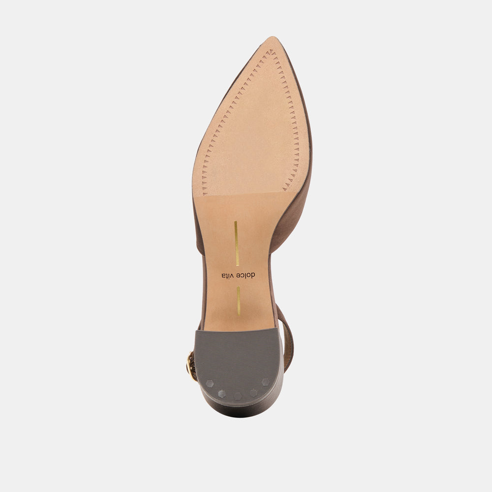 Dolce Vita SHOES | Carel Dk Brown Satin Heels