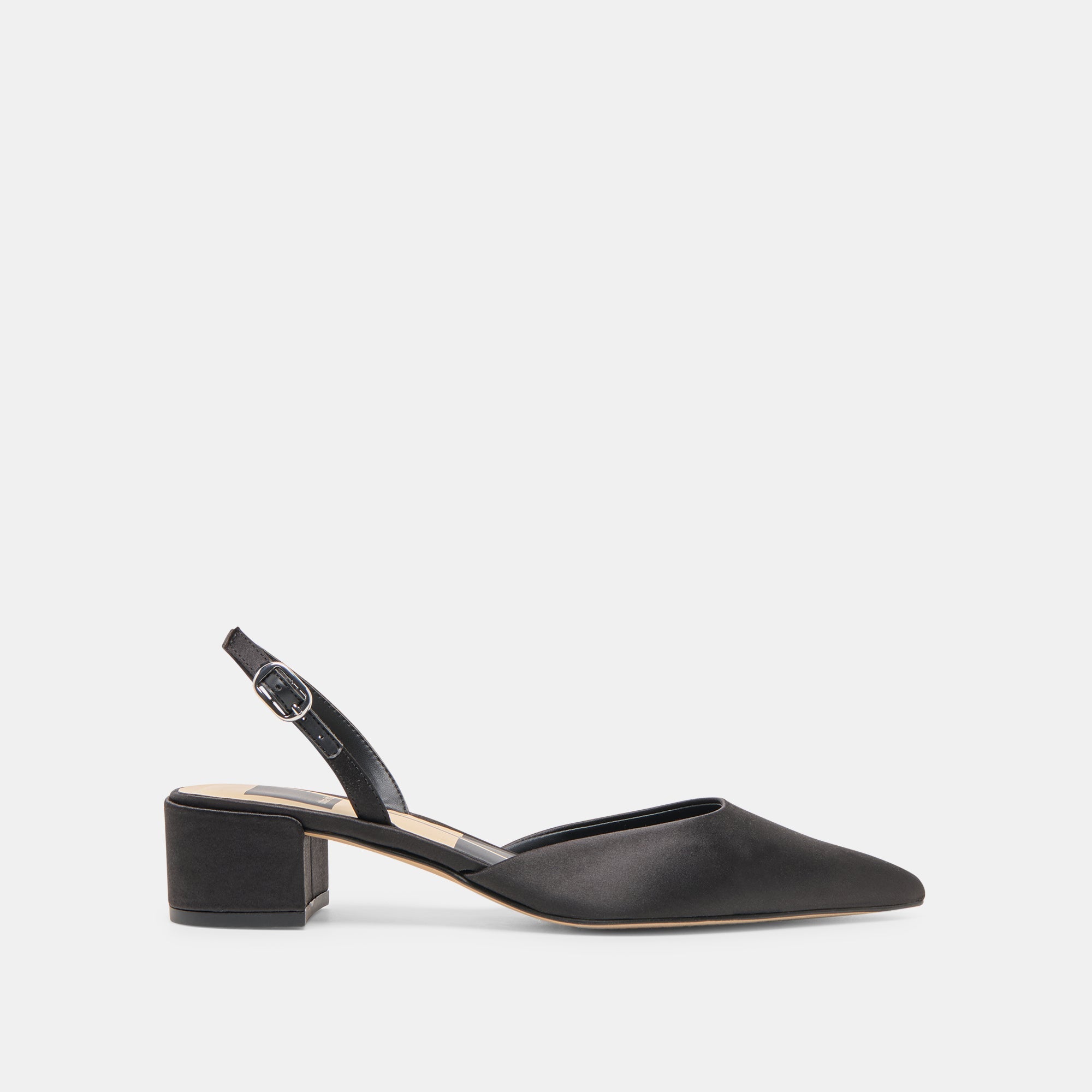 Dolce Vita SHOES | Carel Onyx Satin Heels