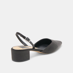 Dolce Vita SHOES | Carel Onyx Satin Heels
