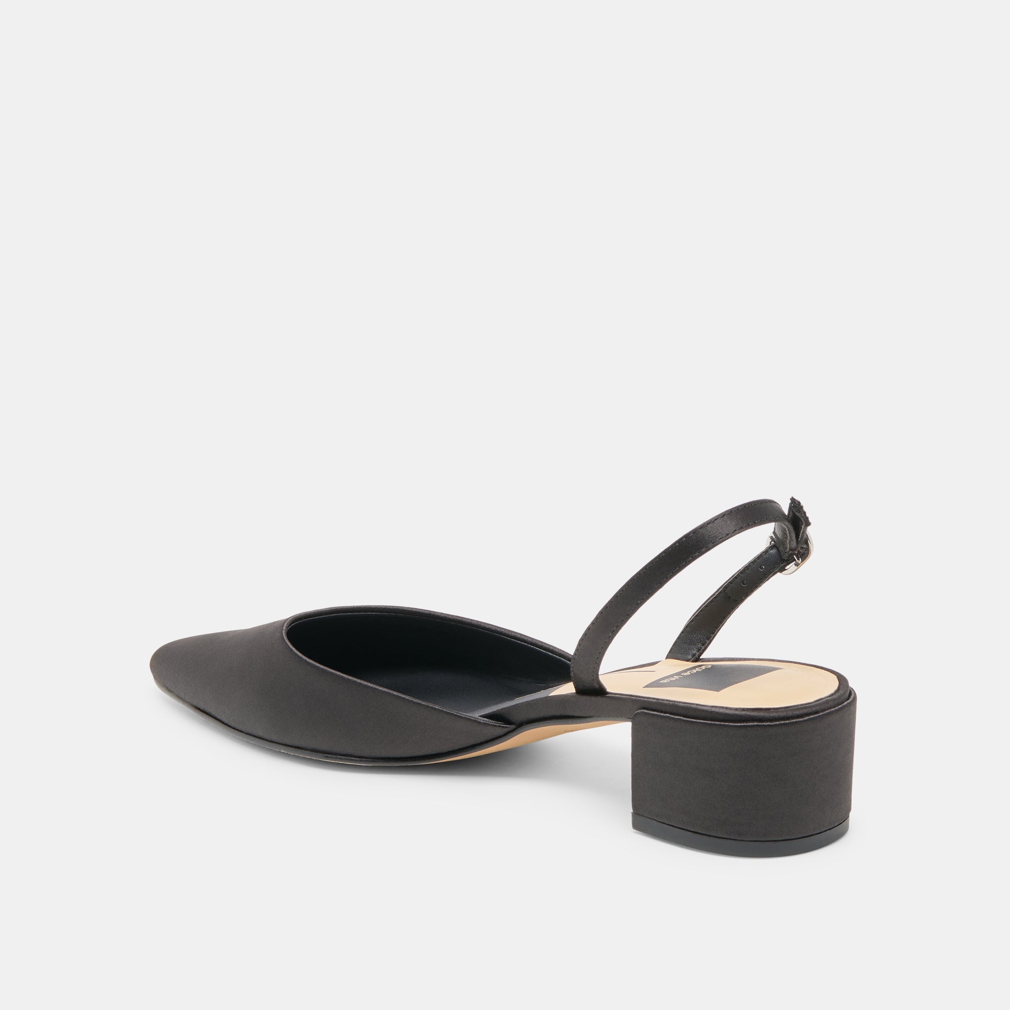Dolce Vita SHOES | Carel Onyx Satin Heels