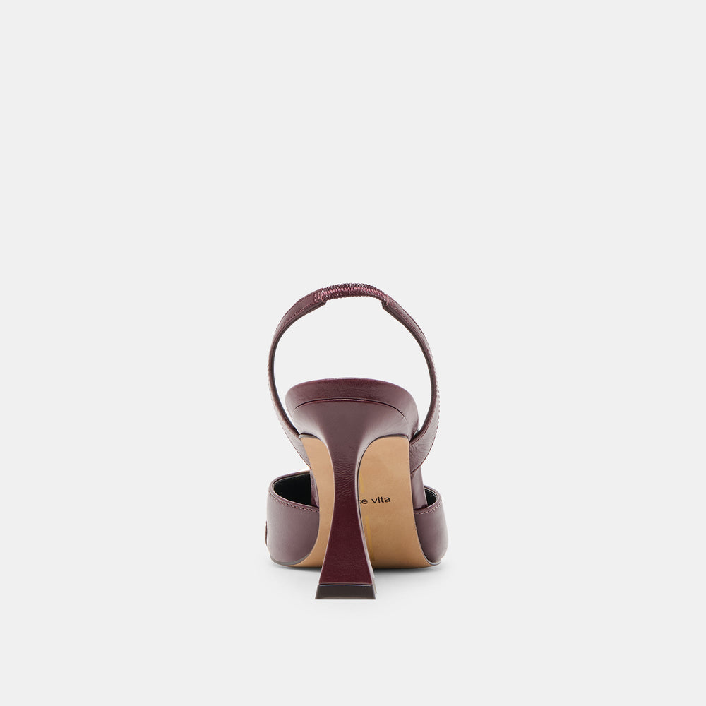 Dolce Vita SHOES | Malik Cranberry Crinkle Patent Heels