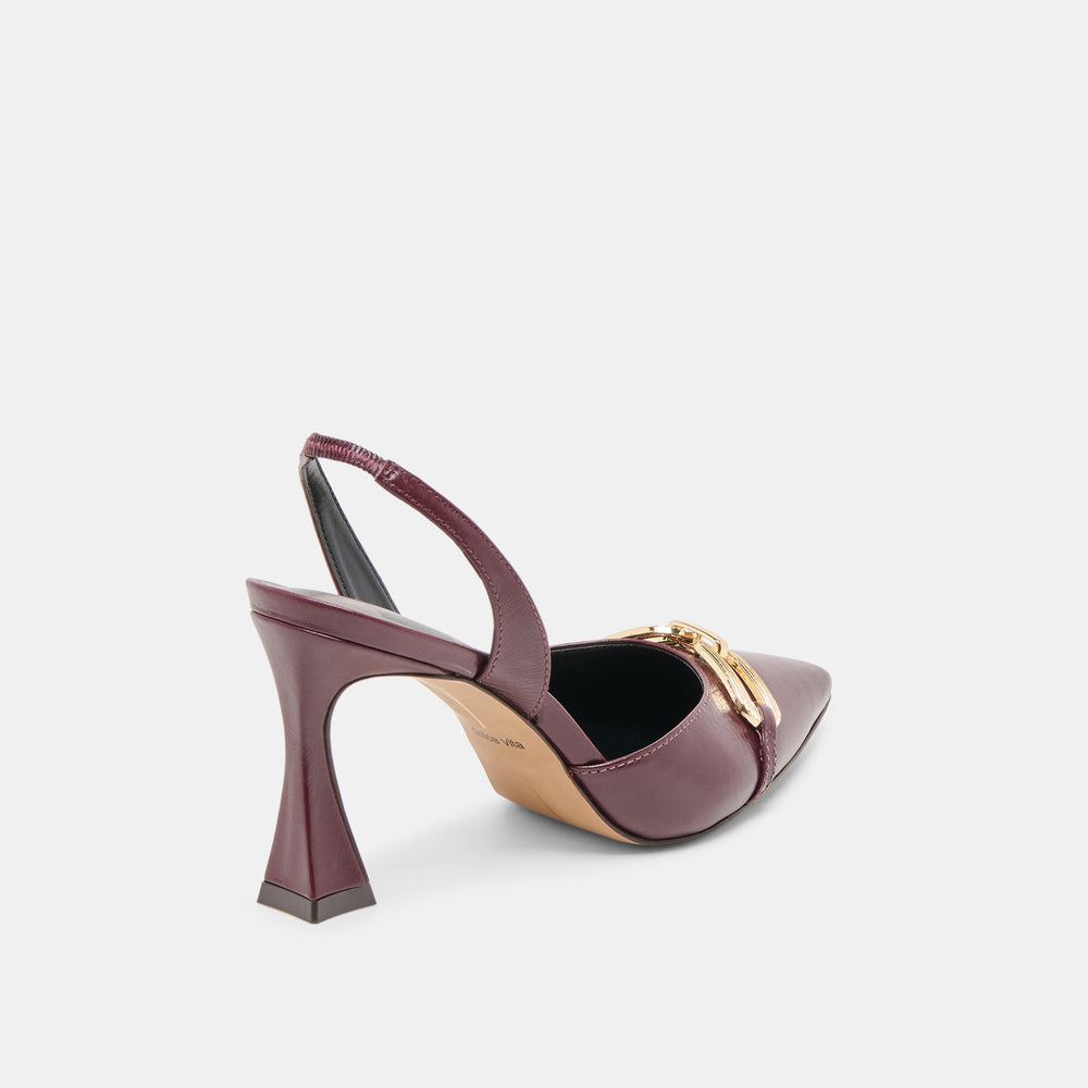 Dolce Vita SHOES | Malik Cranberry Crinkle Patent Heels