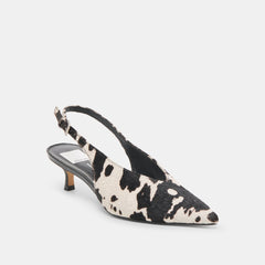 Dolce Vita SHOES | Alenna Black White Taurus Calf Hair Heels