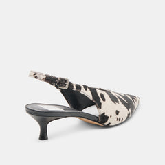 Dolce Vita SHOES | Alenna Black White Taurus Calf Hair Heels