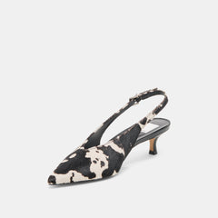 Dolce Vita SHOES | Alenna Black White Taurus Calf Hair Heels