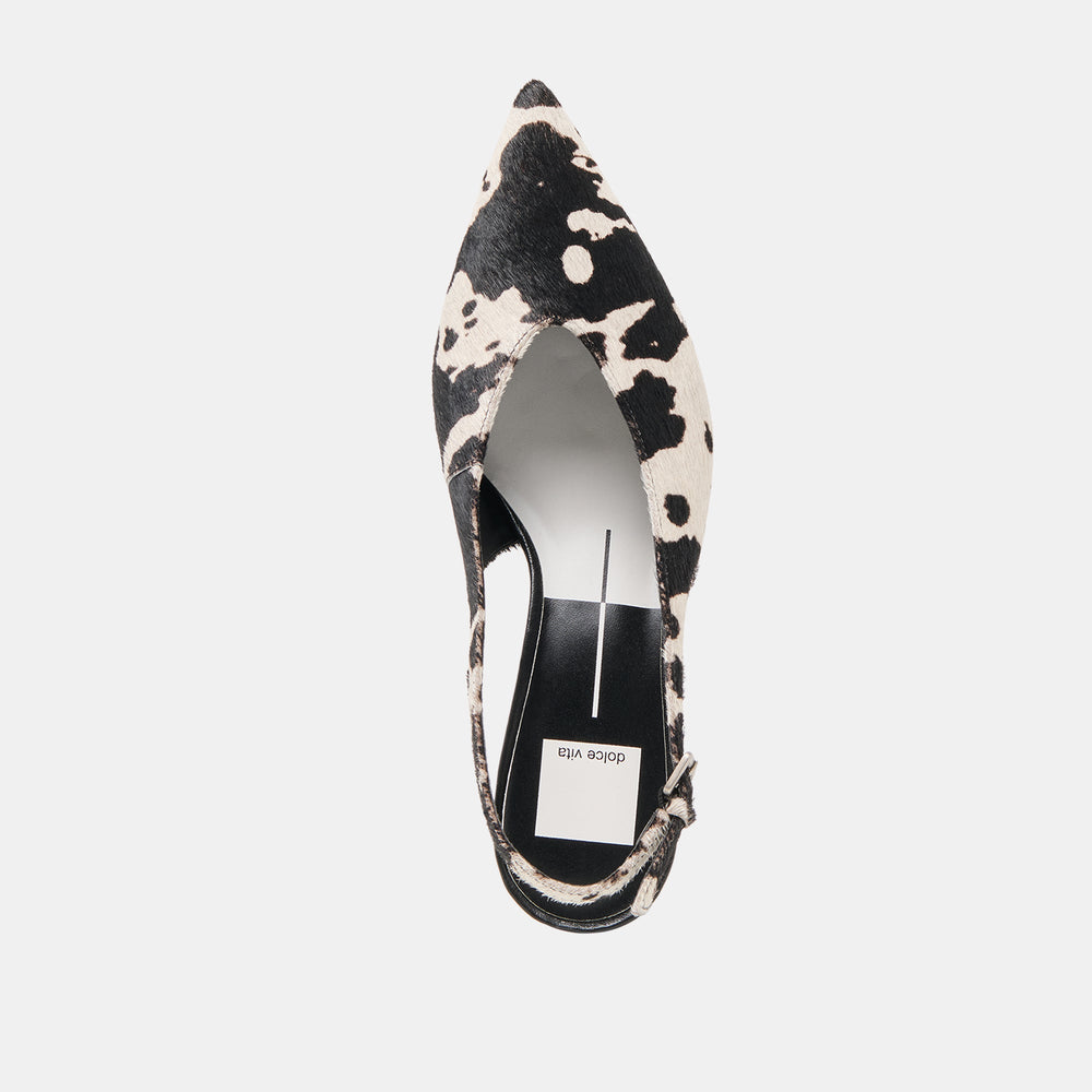 Dolce Vita SHOES | Alenna Black White Taurus Calf Hair Heels