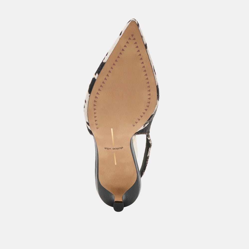 Dolce Vita SHOES | Alenna Black White Taurus Calf Hair Heels