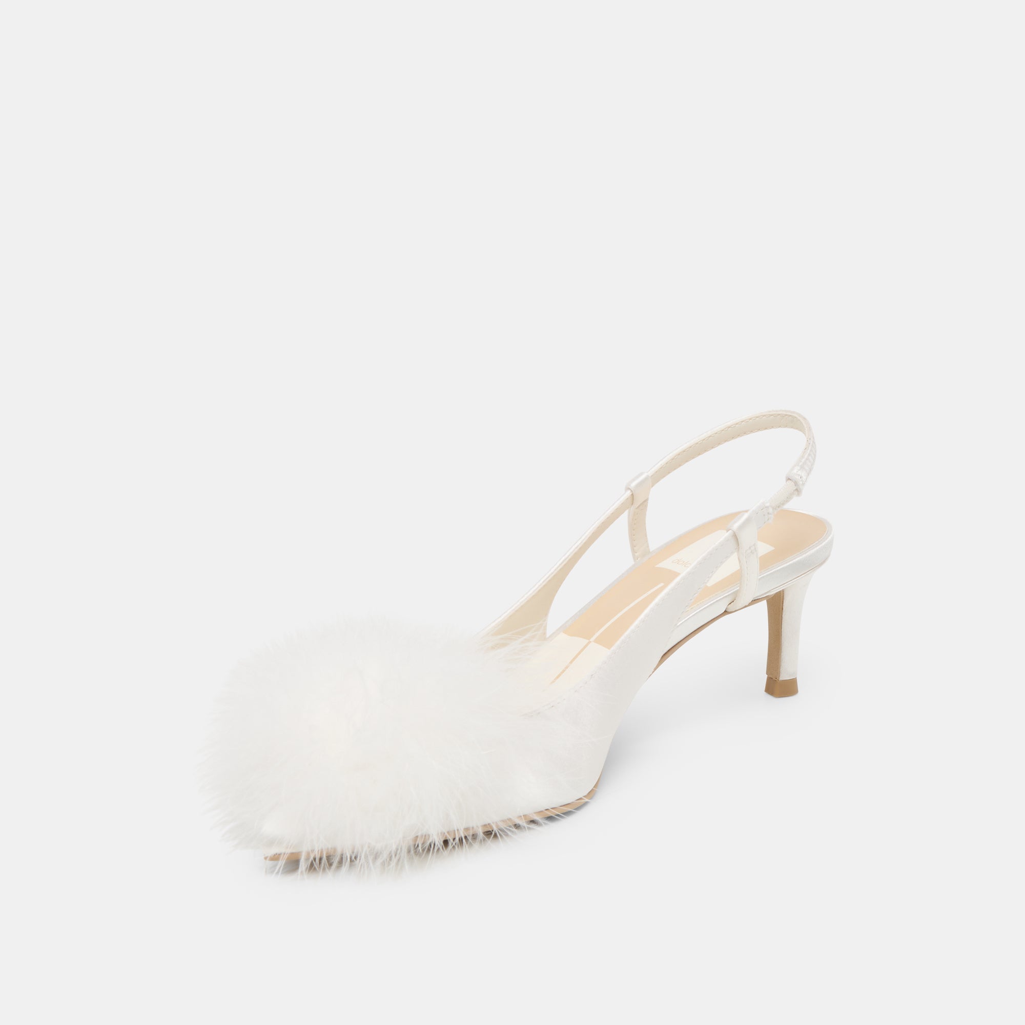 Dolce Vita SHOES | Kamy True White Satin Heels