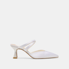 Dolce Vita SHOES | Linore True White Satin Heels