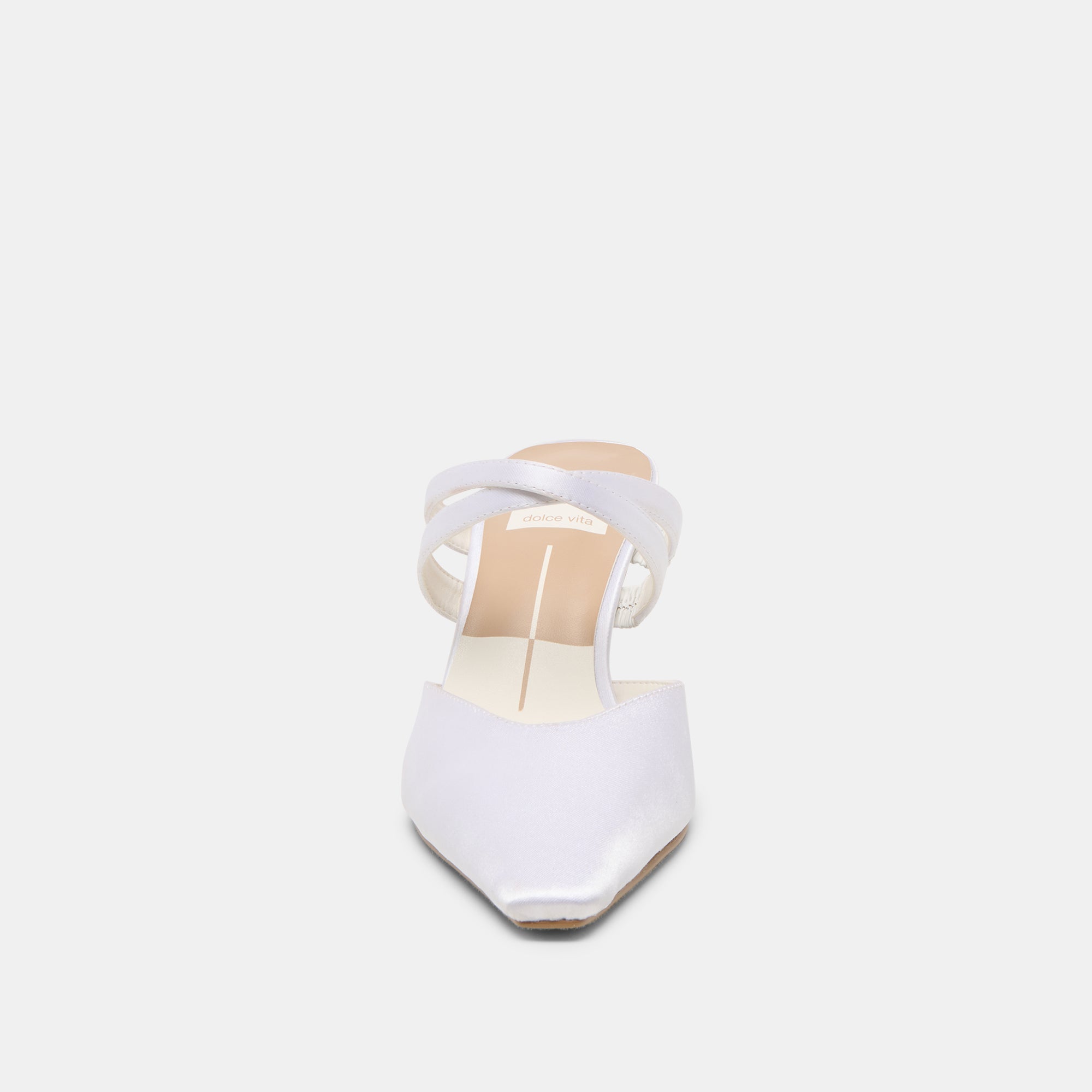 Dolce Vita SHOES | Linore True White Satin Heels