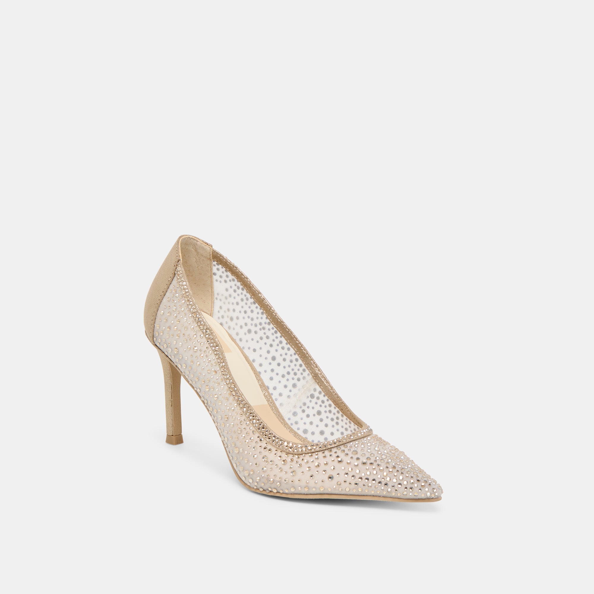 Dolce Vita SHOES | Kashe Crystal Lt Gold Mesh Heels
