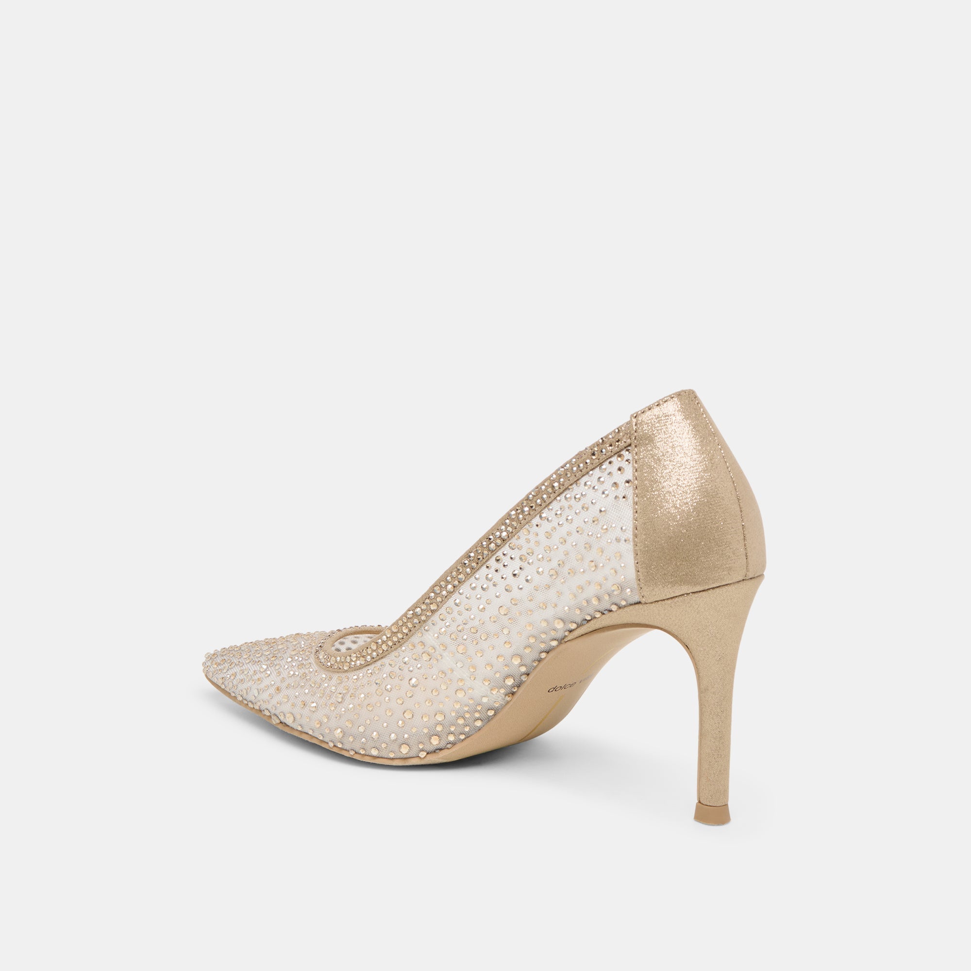 Dolce Vita SHOES | Kashe Crystal Lt Gold Mesh Heels
