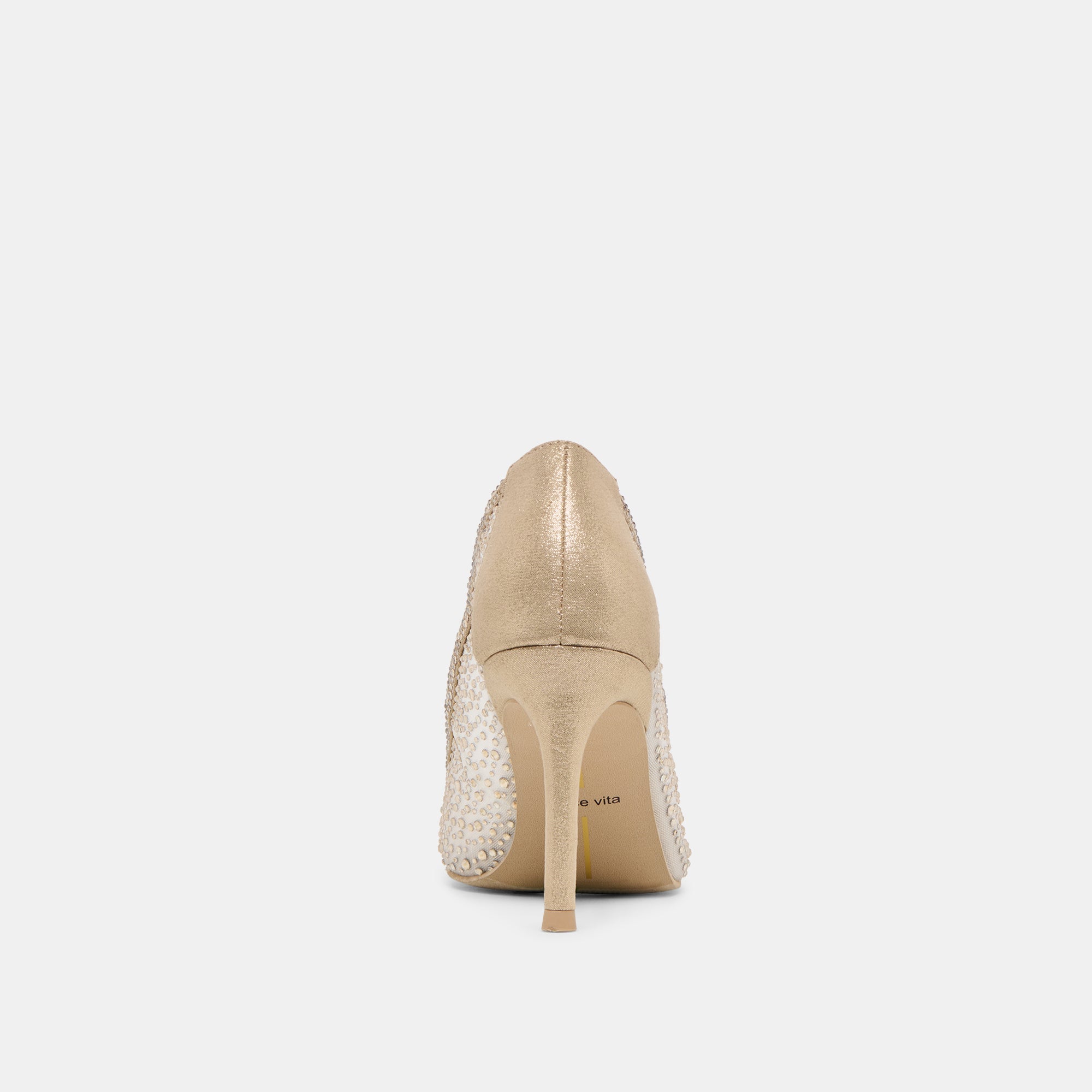Dolce Vita SHOES | Kashe Crystal Lt Gold Mesh Heels