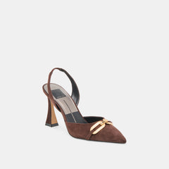 Dolce Vita SHOES | Malik Mahogany Nubuck Heels