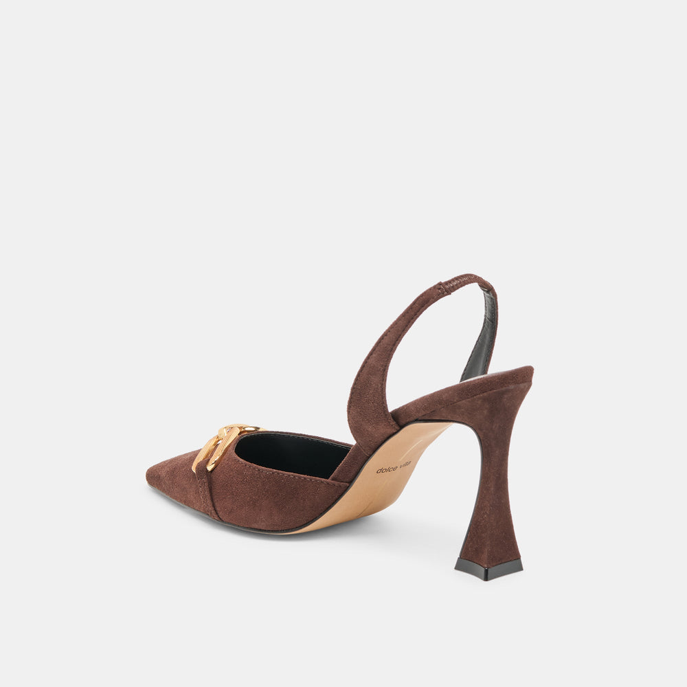 Dolce Vita SHOES | Malik Mahogany Nubuck Heels