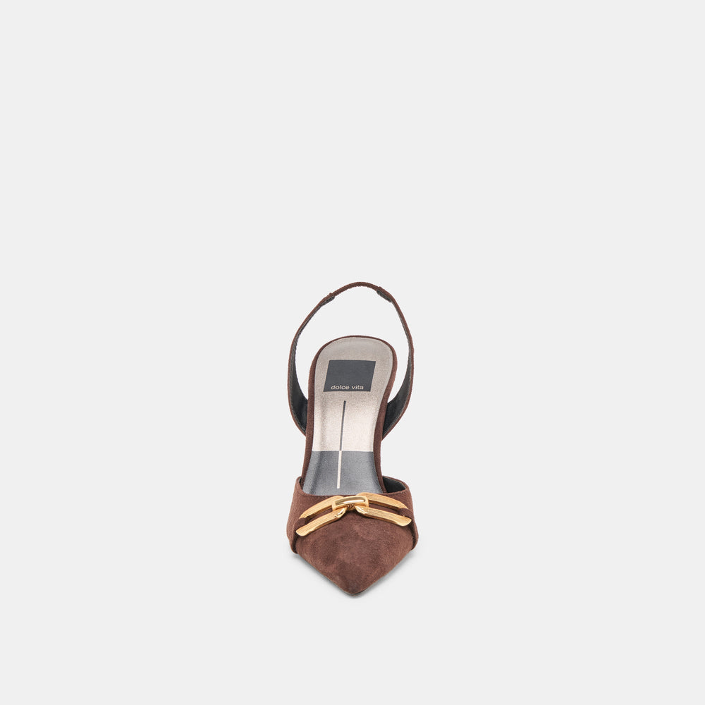 Dolce Vita SHOES | Malik Mahogany Nubuck Heels