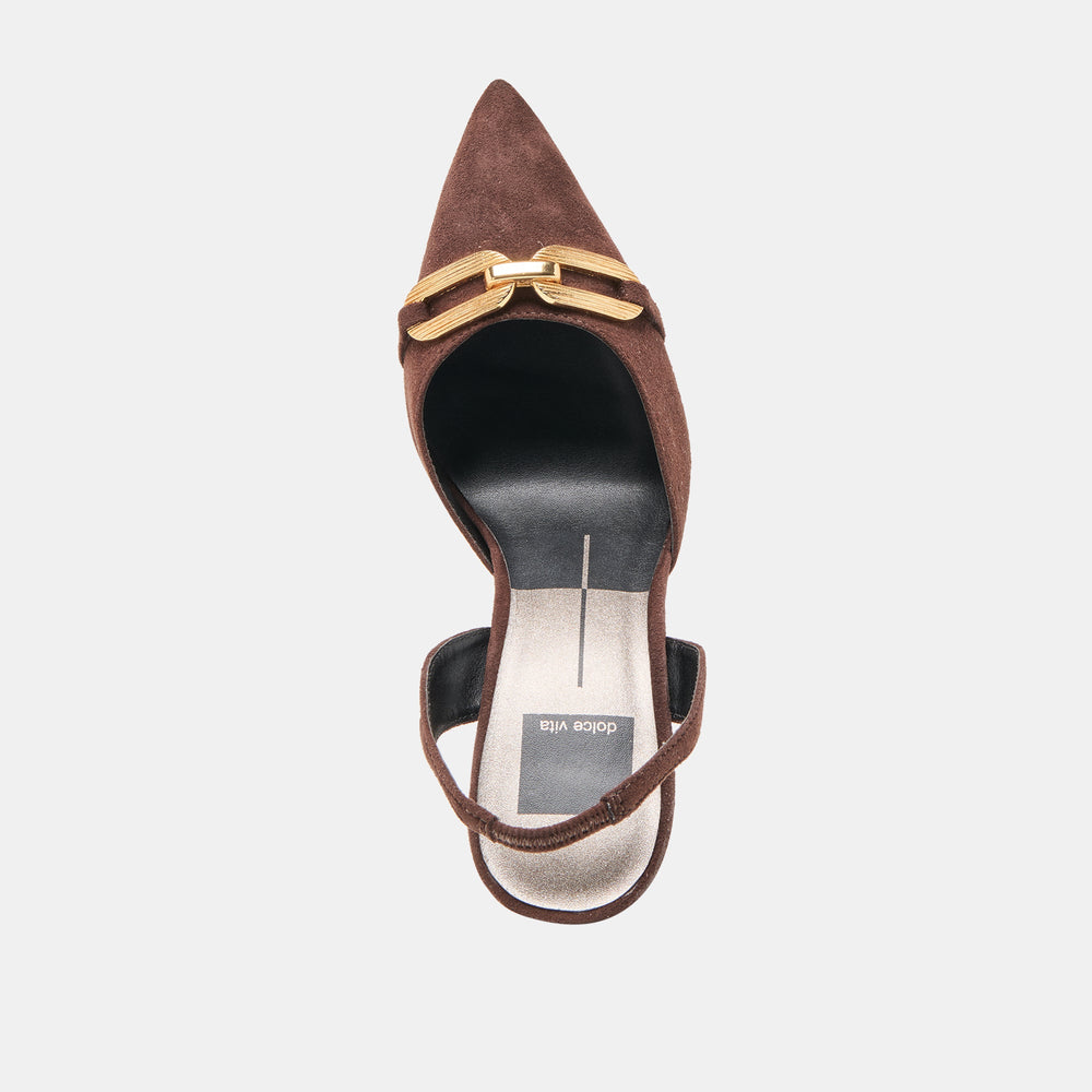 Dolce Vita SHOES | Malik Mahogany Nubuck Heels